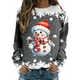 thumbnail image 1 of AWZXDE Chandails en Molleton Décontractés de Noël pour Femmes Col Rond Ample Manches Longues Tunique Mignons Pulls pour Femmes Confortables et Élégants Chandail en Molleton Sans Capuche, 1 of 4