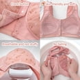 thumbnail image 4 of 4PCS Daisy Bras for Older Women, Daisy Bras for Women Front Closure No Underwire Comfort Senior Snap Closing Bra, 4 of 6