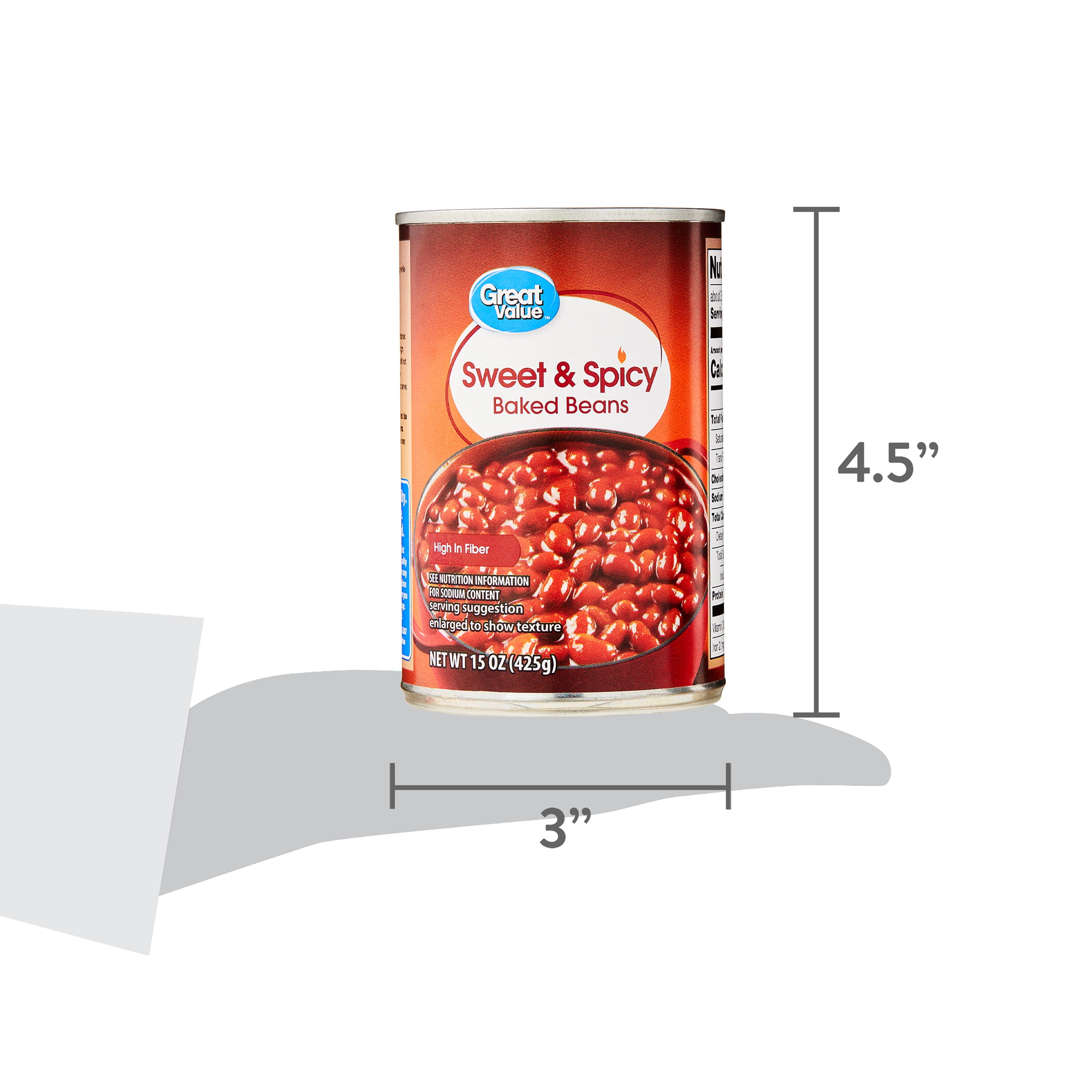 (6 pack) Great Value Sweet and Spicy Baked Beans, 15 oz