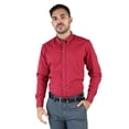 thumbnail image 2 of Camisa Roja Manga Larga De Vestir Para Hombre Slim Fit Estilo Casual, 2 of 4