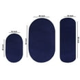 thumbnail image 3 of Better Trends Alpine Stripe 3-Piece Rug Set, Navy Solid – Reversible Indoor Utility Rugs, Stain Resistant, 100% Polypropylene, 3 of 5