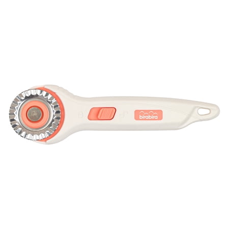 Bira 45mm Rotary Cutter for Fabric Wavy Cut Premium Steel Stick Fabric Cutter Cuts Through Multiple Layers Sewing and Quilting Tools