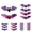Style 1, variant on vlrwzc 3D Bats Wall Decal Wall Sticker for Home Halloween Party Decoration