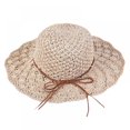 thumbnail image 1 of Women‘s Straw Hat Sun Hat Summer Hand-woven Cap Foldable Wide-side Fisherman Cap, 1 of 6