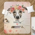 thumbnail image 4 of Happy Mother's Day Whippet with Flower Crown and Greeting Card Cozy Sherpa Blanket Dog Lover Warm Soft Throw Blanket - 13004, 4 of 5