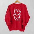 thumbnail image 7 of Valentine's Day Sweatshirt for Women Luminous Neon Heart Graphic Crewneck Long Sleeve Ribbed Cuffs Loose Fit Comfy Pullover Holiday Clothes, 7 of 7