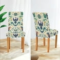 thumbnail image 3 of Yayeee 2 Pack Dining Chair Covers Stretch Parson Chairs Slipcovers Seat Protector, Green Animals Pattern, 3 of 6