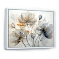 thumbnail image 2 of Designart "Graceful Grey-White Tulip Elegance I" Tulips Floater Framed Canvas Prints, 2 of 5