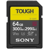 Sony 64gb Sf-g Series Tough Uhs-ii Sdxc Memory Card 300/299mb/s Speed Sf-g64t