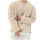 thumbnail image 4 of Blusas y camisas de manga larga y cuello redondo para hombre, estilo casual, de color liso, de algodón., 4 of 4