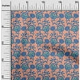 thumbnail image 1 of oneOone Cotton Silk Fabric Leaves & Floral Block Decor Fabric Printed BTY 42 Inch Wide, 1 of 4