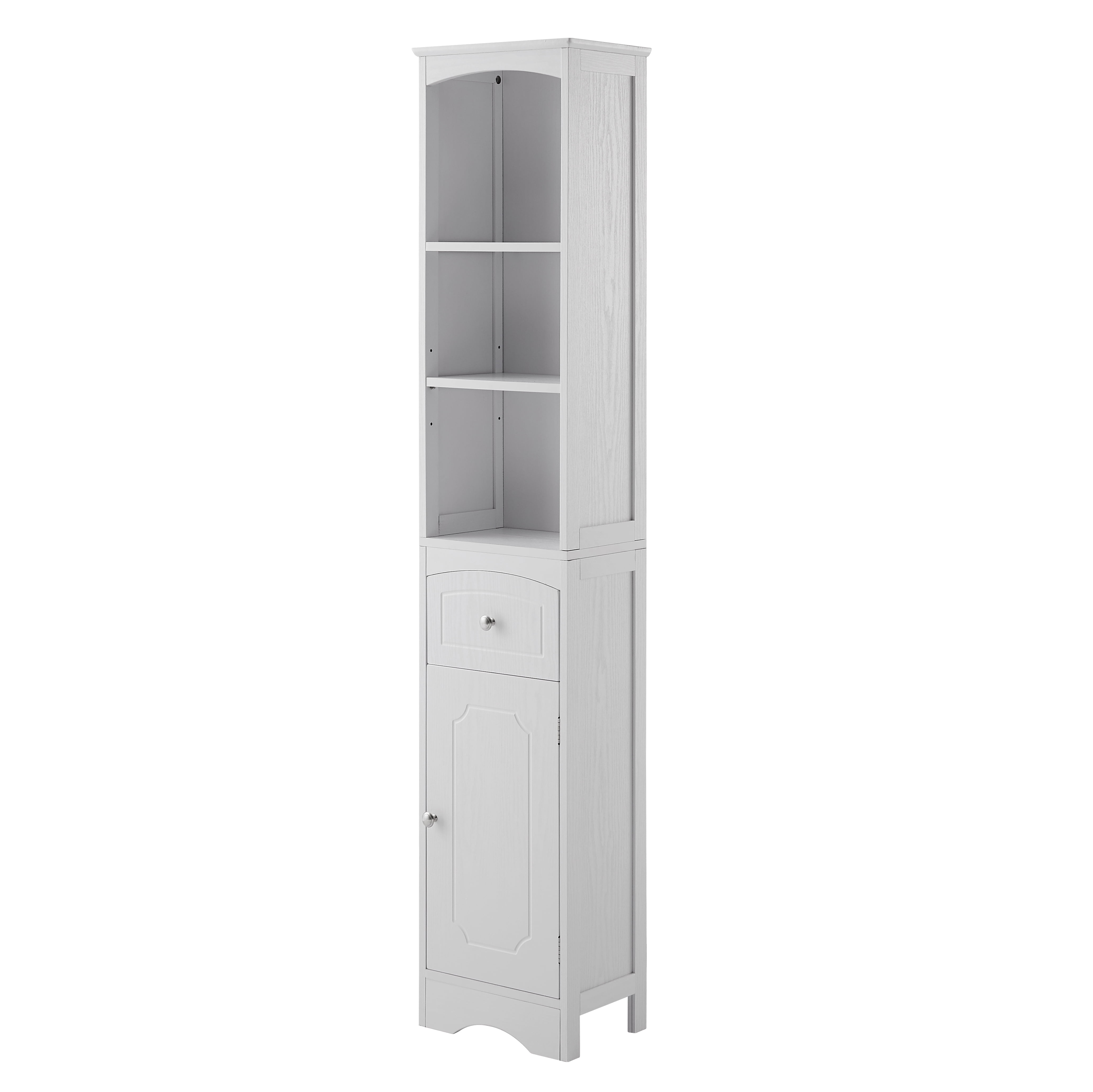 Bellemave Tall Bathroom Storage Cabinet, Freestanding Storage Cabinets with  Drawer & Adjustable Shelf, Narrow Tall Cupboard for Bath Room, Living Room