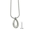 thumbnail image 2 of Chisel Stainless Steel Polished Teardrop Dangle Pendant with 24-inch Chain Necklace, 2 of 2