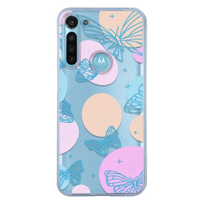 Funda para Moto G8 Power Mariposas con Manchas Uso Rudo, InstaCase Protector para Moto G8 Power Antigolpes, Case Mariposas con Manchas
