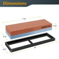 thumbnail image 5 of POWERTEC Sharpening Stone, Dual Sided 400/1000 Grit Whetstone, Knife Sharpening Stone with Non-slip Rubber Base, 71915N, 5 of 5