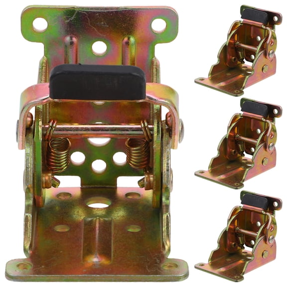Luxshiny 4Pcs Durable Golden Folding Door Hinges with Self Closing Feature for Home