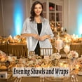 thumbnail image 5 of Sparkling Metallic Shawls and Wraps for Bridal Weddings/Evening Party/Formal Dresses, 5 of 5