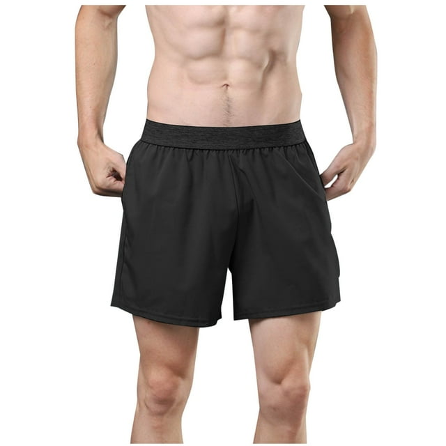 Plebaso Mens Athletic Shorts Quick Dry Workout Running Shorts Elastic Waist Lightweight Training Shorts
