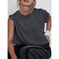 thumbnail image 2 of Workout Crop Tops for Women Loose Fit Breathable Yoga T Shirts Running Athletic Cropped Workout Tops, 2 of 4