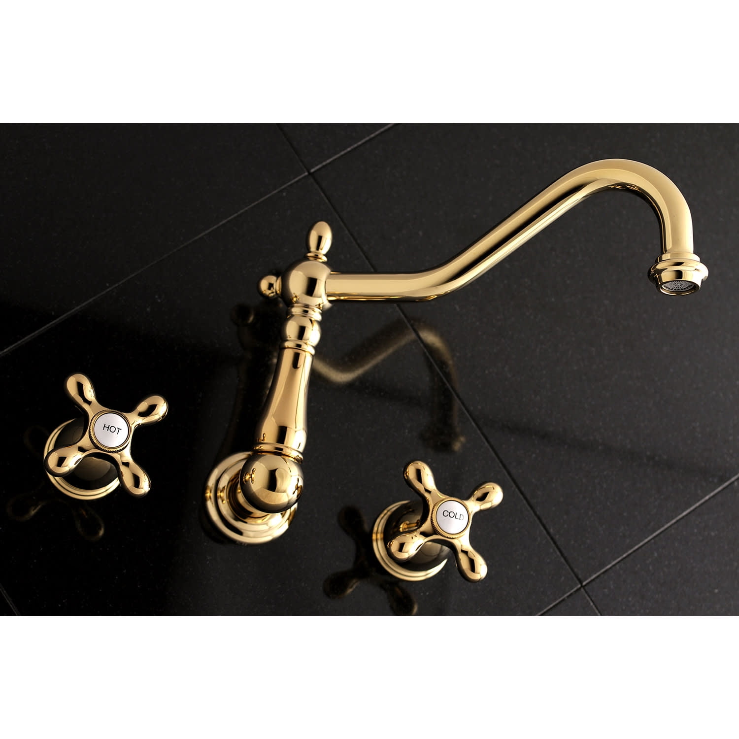 Kingston Brass Roman Tub Faucet, Brushed Brass, Wall Mount KS1027AX