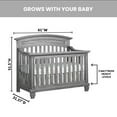thumbnail image 4 of Oxford Baby Richmond 4In1 Convertible Crib Brushed Gray, 4 of 6