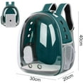 thumbnail image 2 of Pet Carrier Transparent Backpack Dogs & Cats Outdoor Carry Bag Breathable Capsule Design 180 Degree Sightseeing for Pets - Green, 2 of 5