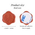 thumbnail image 2 of Pegatinas de Sello de Cera UNIQOOO 50 Piezas Naranja Terracota 3 cm, 2 of 7