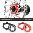 thumbnail image 4 of Graflsoa Red Patterned Aluminum Alloy Centerlock to 6-Bolt Disc Brake Adapter for 9/12/15mm Hubs, 4 of 6