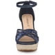 thumbnail image 2 of Sandalias De Cuña Correa De Tobillo Tacón De Cuña Alpargata Para Mujer Azul profundo 39, 2 of 6