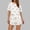 White#1, variant on Fengactive Womens Cherry Print Lounge Set Pointelle Top and Elastic Shorts Summer Sleepwear