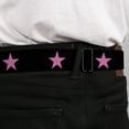 thumbnail image 4 of Buckle-Down Belt, Seatbelt Buckle Belt, Star Black Pink, Youth 22 to 32 Inches, 4 of 9