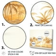 thumbnail image 3 of Designart "Shadowy Palms In The Golden Grove I" Palms & Palm Trees Floater Framed Wall Art Living Room, 3 of 5