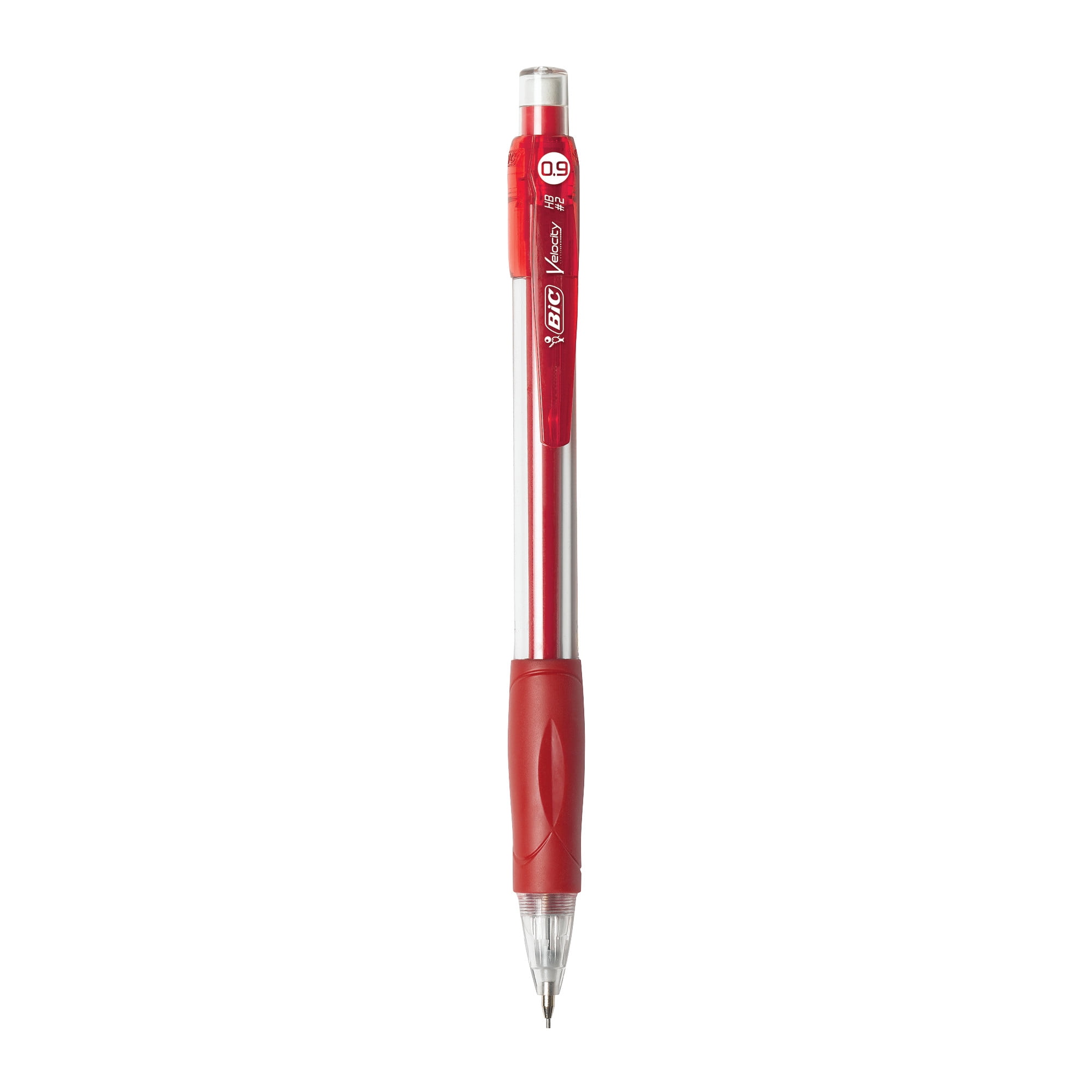 - BIC Velocity Strong Lead Mechanical Pencils, With Colourful Barrel, Thick Point (0.9 mm), 4-Count Pack Mechanical Pencils With Erasers and Lead Refills