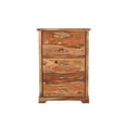 thumbnail image 2 of Taran Designs Darcy 5-drawer Live Edge Solid Wood Chest in Brown, 2 of 7