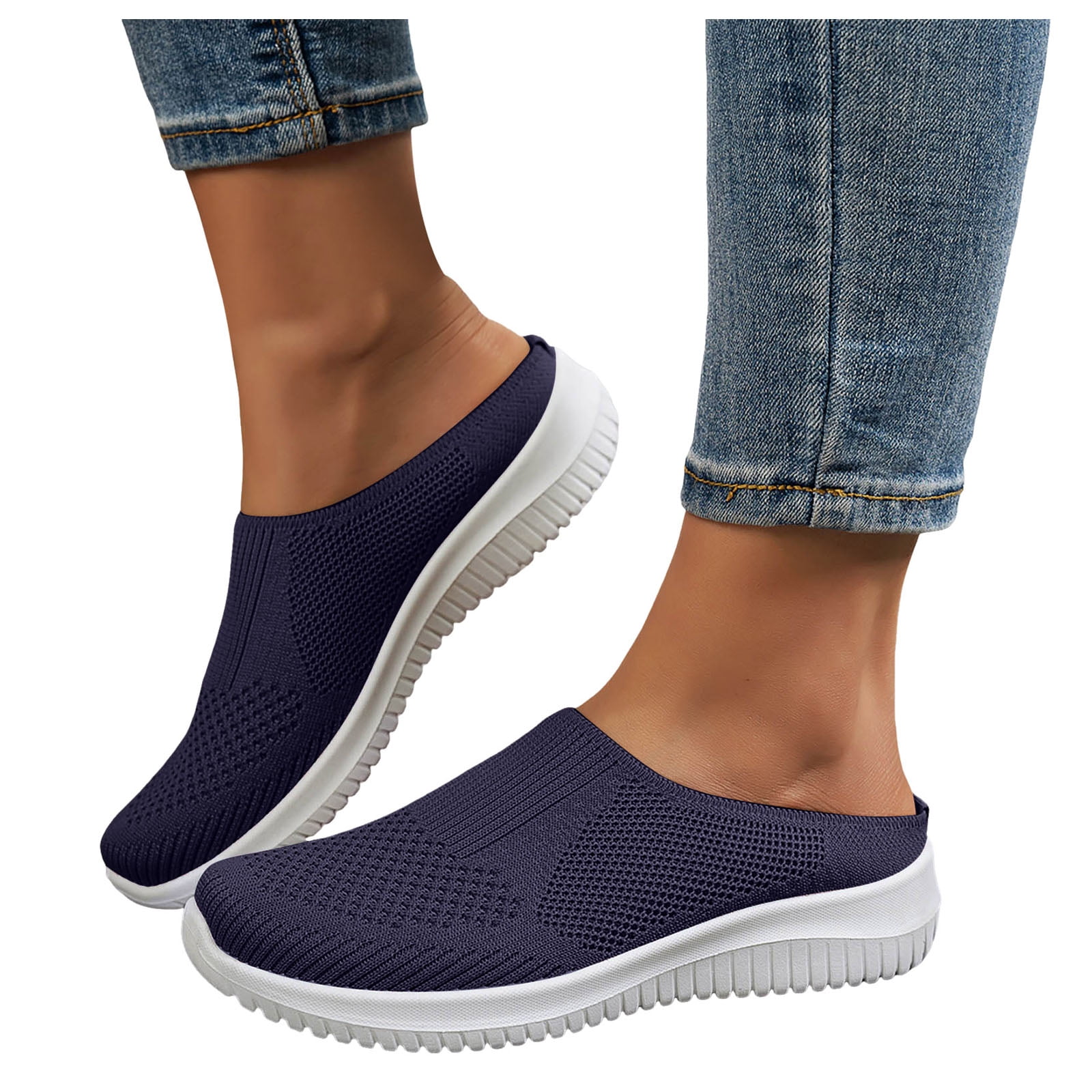 Chenyee Womens Slip On Mules Clogs Lightweight Open Back Walking Shoes Breathable Closed Toe Slides