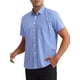 thumbnail image 4 of Camisas de vestir a cuadros INSPIRE CHIC para hombres, de algodón, de manga corta, con botones y bolsillo, camisa de gingham en azul marino, 4 of 6