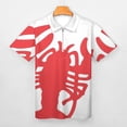 thumbnail image 3 of Red Lobster Men Zipper T-shirt Summer Casual Short Sleeve T-shirt Top, 3 of 7