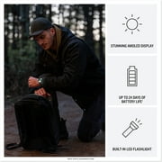 Garmin Instinct 3 Tactical Edition AMOLED 50mm Display, Rugged Outdoor GPS Smartwatch Bundle With USB Wall Charger + Microfiber Cleaning Cloth