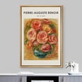 thumbnail image 2 of IDEA4WALL Framed Canvas Print Vase of Roses by Pierre-Auguste Renoir Traditional Cultural Illustrations Fine Art Vintage Floral Poster for Living Room, Bedroom, Office - Natural 24"x36", 2 of 5