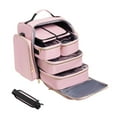 thumbnail image 1 of Neceser de viaje para cosméticos, estuche de maquillaje de gran capacidad, organizador de viaje para set de aseo, brochas de maquillaje, estilista, 1 of 9