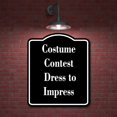 thumbnail image 2 of Costume Contest Dress to Impress BLACK Aluminum Composite Sign 20''x24'', 2 of 8