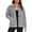 Gray, variant on Womens Sherpa Jackets Button Down Fuzzy Fleece Jacket Long Sleeve Teddy Coat Plush Solid Color Warm Lambswool Coat Winter Warm Outwear with Pockets