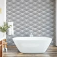 thumbnail image 6 of Ambesonne Geometric Peel & Stick Wallpaper for Home, Grungy Greyscale Tones, 13"x100", Pale Grey Dark Taupe, 6 of 6