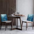 thumbnail image 4 of TSOVTHRID Blue Peacock Floral Print Chair Back Slipcovers for Dining Chairs Dining Kitchen Chair Back Cover Soft Chairs Covers for Restaurant Holiday Festival Decoration, Set of 4, 4 of 7