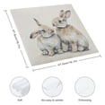 thumbnail image 3 of WYYP Rabbits Home Decor Cloth Napkin Reusable Polyester 2 PCS, 3 of 7