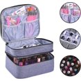 thumbnail image 2 of Nail Polish Carrying Case -holds 30 Bottles(15ml-0.5fl.oz)nail Polish Bag Organizer, Double-layer Storage Bag For Nail Polish And Manicure Set, Cosmet, 2 of 5