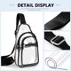 thumbnail image 4 of Bolsa Bandolera de PVC transparente Bandolera aprobada por el estadio transparente para hombres y mujeres Ndcxsfigh  Para Estrenar, 4 of 9