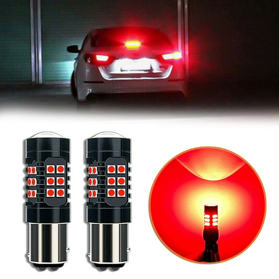 2X 1157 Led 30Smd Strobe Flashing Brake/Stop Bulbs Tail Blinking Light Red