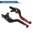 thumbnail image 5 of Short Long Brake Clutch Levers for Kawasaki ZX7R/ZX7RR 1989-2003 Adjustable Motorcycle Handlebar Brake Lever Aluminum Alloy Black Handle Red End, 5 of 6