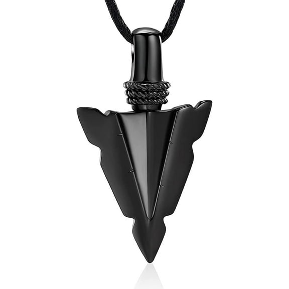 Men Women Arrowhead Cremation Jewelry for Ashes Urn Necklace Lockets for Human Ashes Pet Ashes Holder